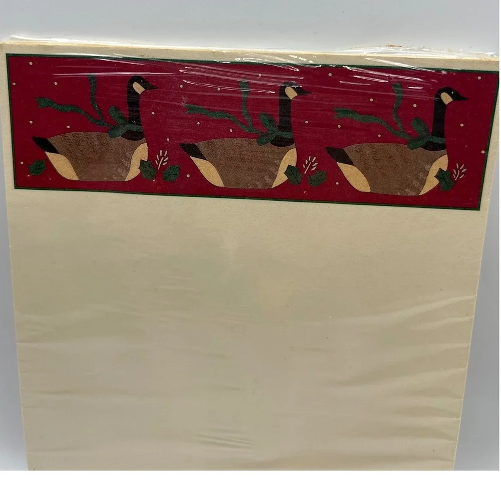 Hallmark Canadian Geese Holiday Greeting Enclosure Sheets Sealed 20 Sheets VTG